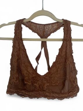 Savage X Fenty Lace Racerback Bralette in Brown